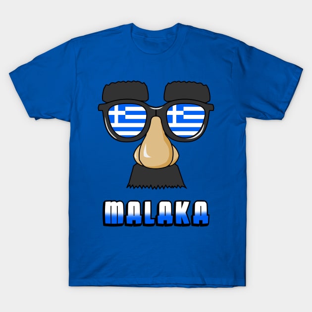 Funny Greek Malaka Face T-Shirt by Jakavonis